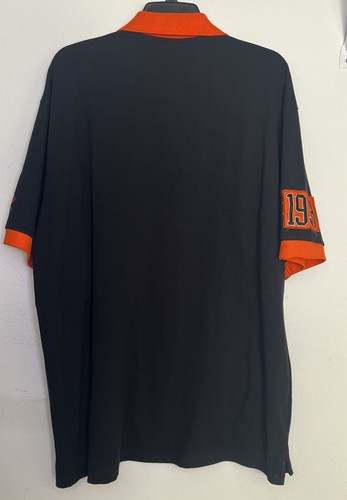 VTG RARE MLB SAN FRANSISCO GIANTS 2XL BLACK & ORANGE EMBROIDERED GOLF POLO SHIRT - Picture 7 of 8