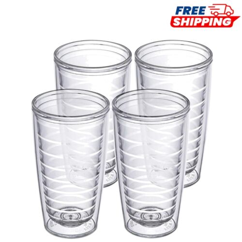 BPA-Free Insulated Tumblers, 16 Oz Clear Reusable Cups Perfect for Hot & Cold