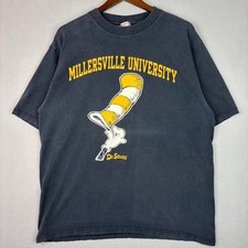 Dr Seuss Goes To College Millersville University Made In USA Tee Shirt XL
