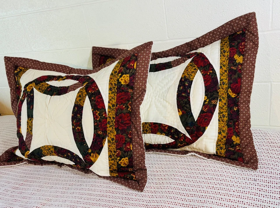 JC PENNEY HOME QUILTED PILLOW SHAM STANDARD PATCHWORK Multicolor COTTAGE - Image 4 of 4