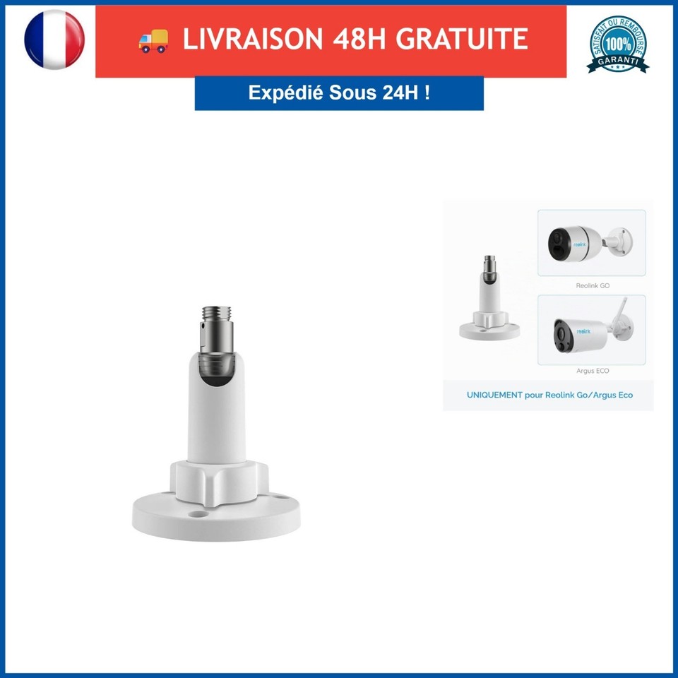 Reolink Support Mural Caméra Go et Argus Eco, Fixation Inox