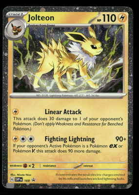 Jolteon - (Cosmos Holo) SV: Scarlet & Violet Promo Cards 169 LP Pokémon TCG