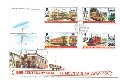1995 ISLE OF MAN - SNAEFELL MOUNTAIN RAILWAY CENTENARY FDC FROM COLLECTION C51