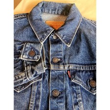 Vintage Levis Kids Denim Trucker Jacket 70704-0216 Medium Wash Size 16 USA Made