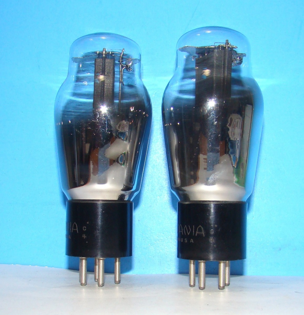 Type No 46 Sylvania radio audio amplifier vacuum 2 tubes valves ST