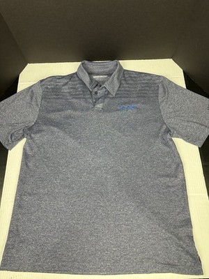 Men s Black Clover Live Lucky Beau Rivage Casino Biloxi Golf Polo Gray Size Lrg