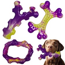 Indestructible Dog Chew Toys 3 -Pack for Large Dogs   Tough Bacon-Flavored Fun