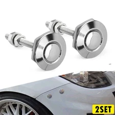 2Set Push Quick Bonnet Release Button Hood Lock Clip Pins Car Bumper Kit Latch S