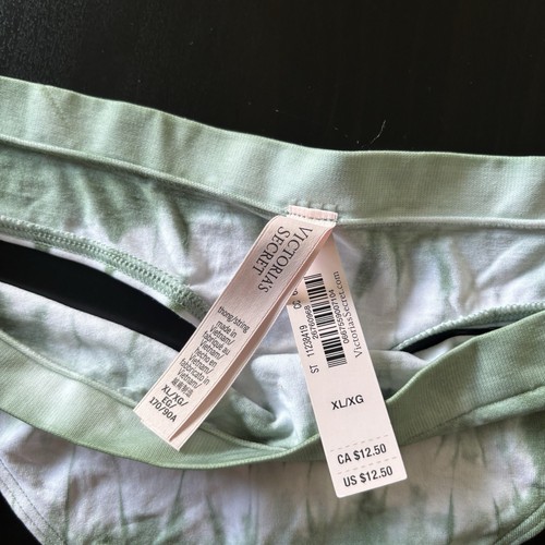 Victoria's Secret Thong Cut Panty XL Tie Dye Green NWT - Picture 4 of 4