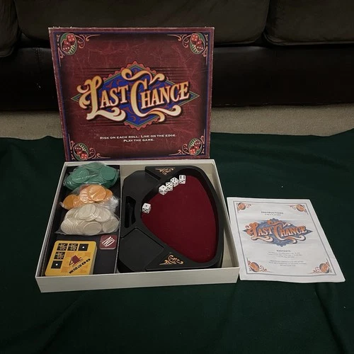 1995 Last Chance Board Game by Milton Bradley Complete dice craps vintage nice!