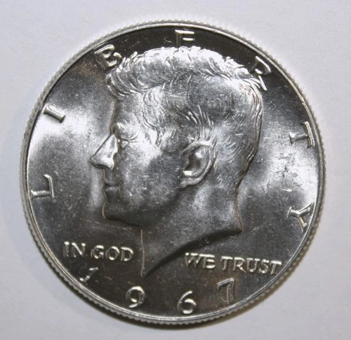 A2 - United States 50 Cents Kennedy Half Dollar 1967 Brilliant Unc. Silver Coin