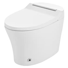 Elongated Smart Bidet Toilet 1.28 GPF in White with Heated Seat, Auto Flush, Foo