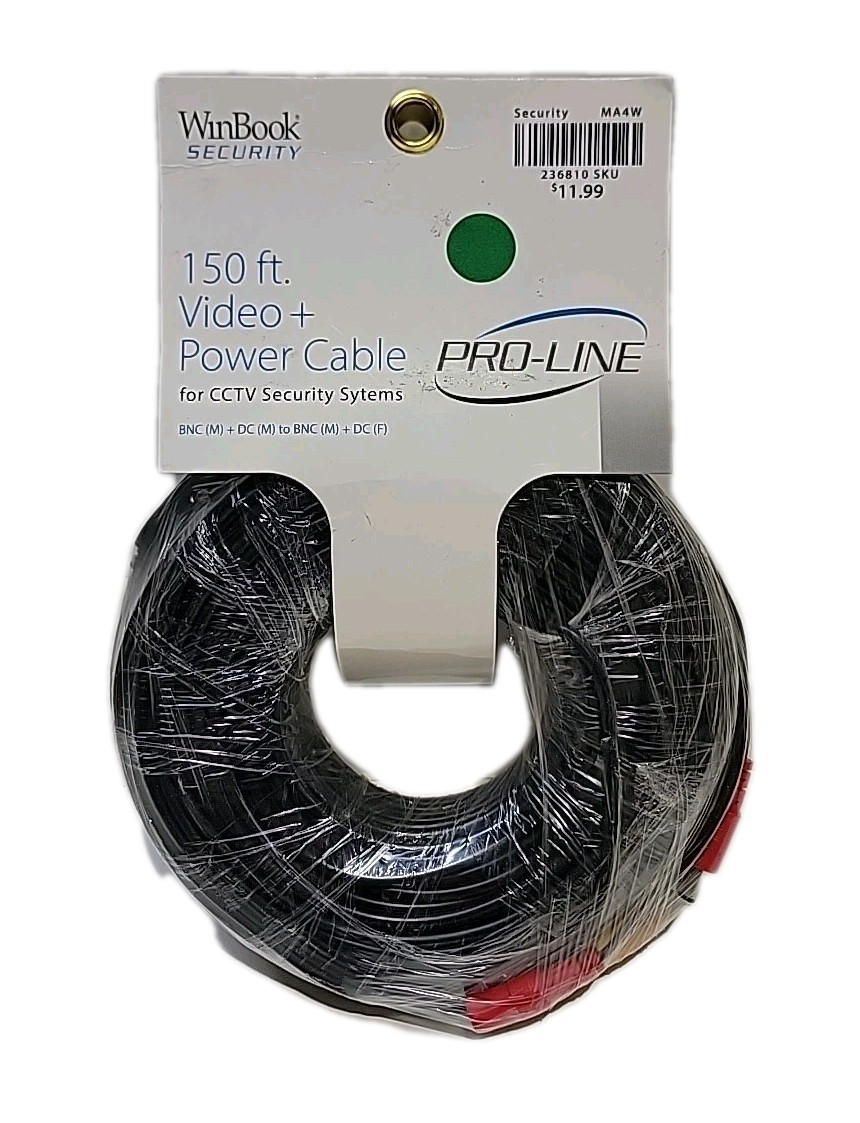 150ft Power Video Security Camera Cable BNC Extension Wire Cord for All CCTV DVR