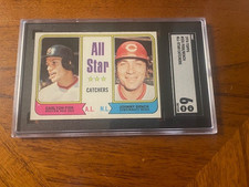 1974 Topps - All Star Catchers Johnny Bench, Carlton Fisk #331 (SGC) 6 Ex-Nm
