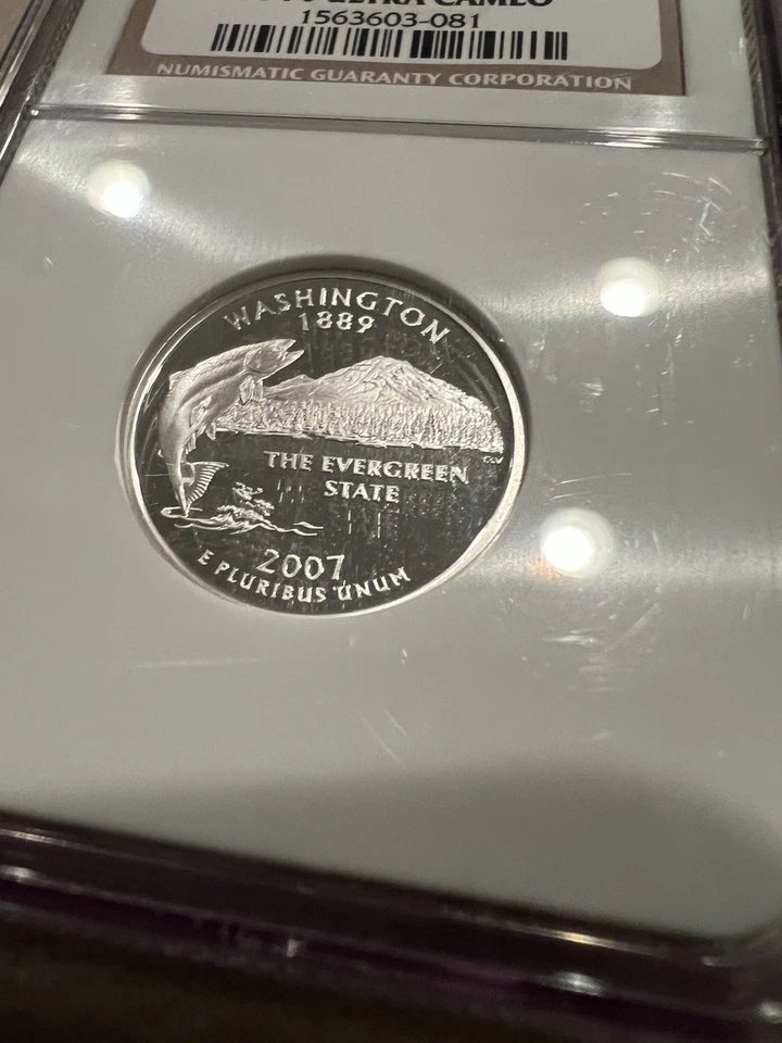 2007-S Silver Proof Washington 25C - NGC PF70 UCAM State Quarter Ultra Cameo - Image 2 of 3