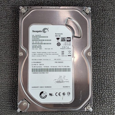 Seagate Barracuda 7200.14  500GB 3.5''  SATA Hard Drive - ST500DM002 - TESTED