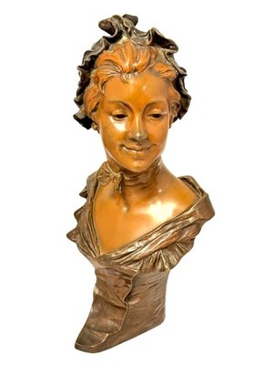 Georges Van der Straeten Bronze Bust of Woman 4231