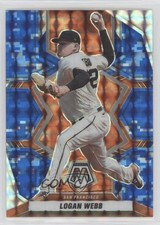 2022 Panini Mosaic Blue Camo Mosaic Prizm Logan Webb #180 0c2