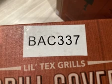 BAC337 Traeger Grill Cover Lil Tex Black W/White Logo SHELF122025