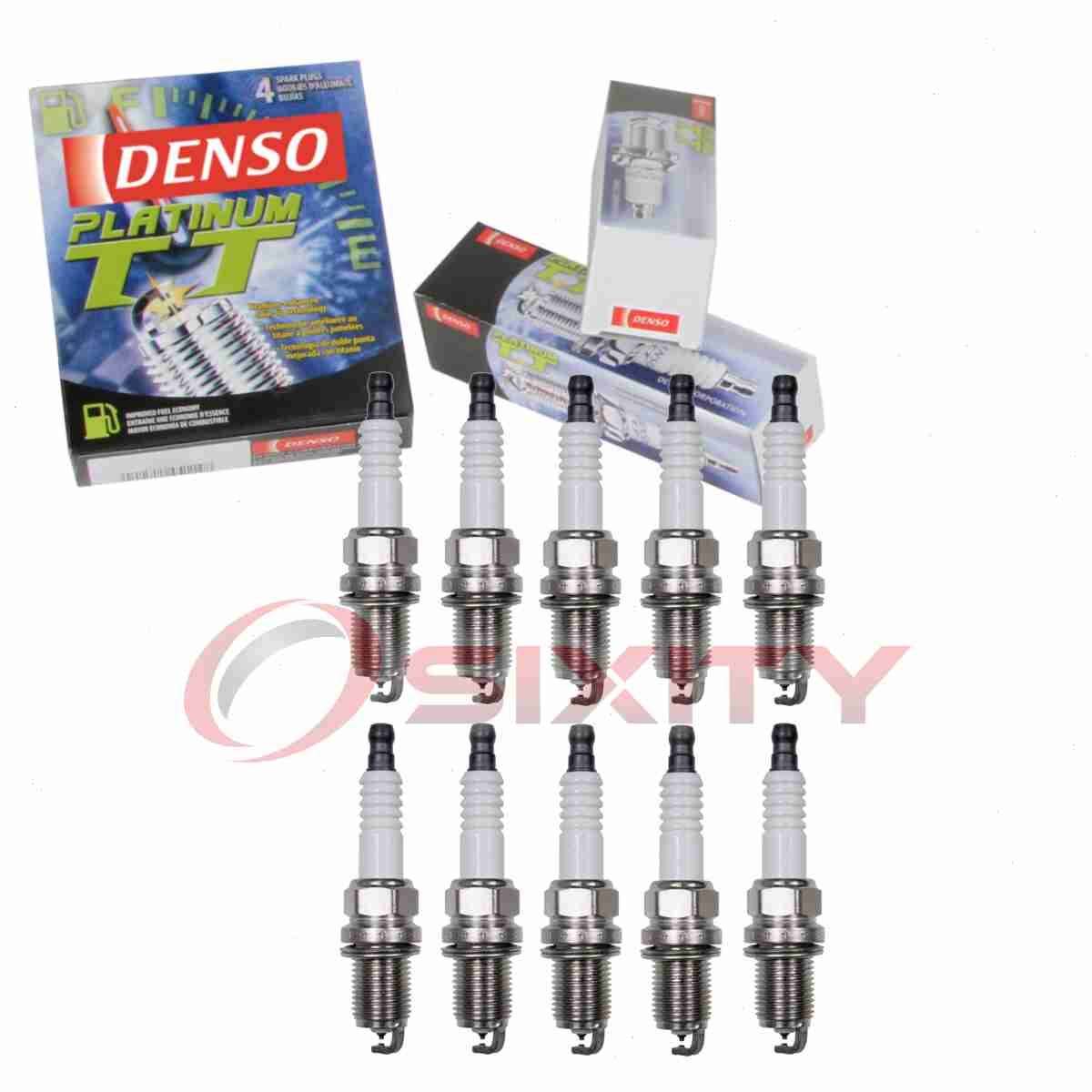 10 pc Denso Platinum TT Spark Plugs for 1994-2003 Dodge Ram 3500 8.0L V10 qm