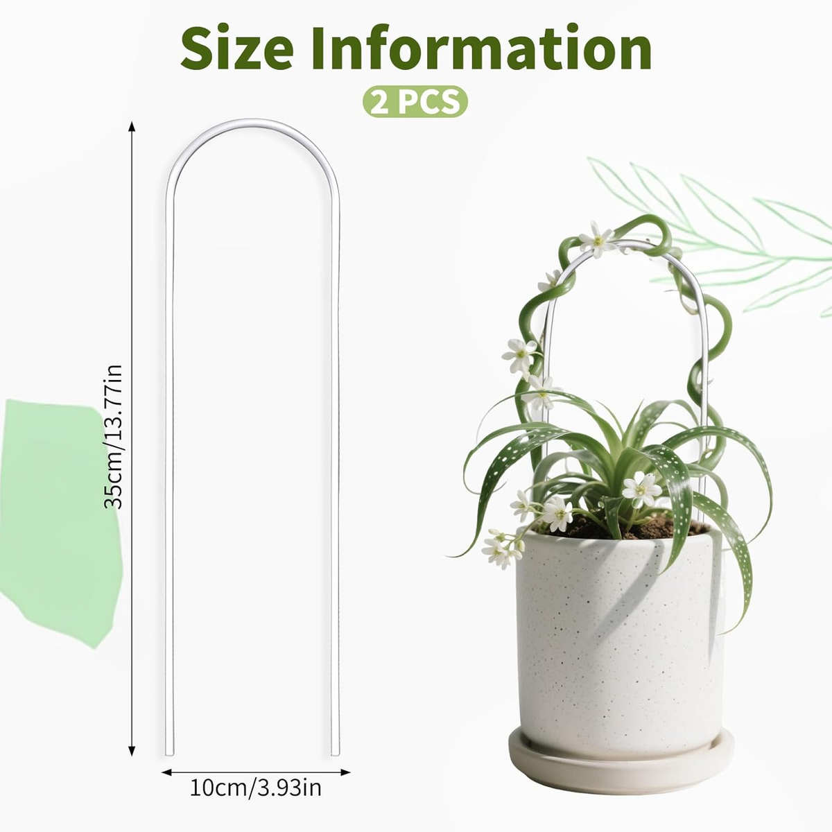 2 Pack Acrylic U-Shaped Trellis for Indoor Climbing Plants and Potted Plants  | eBay