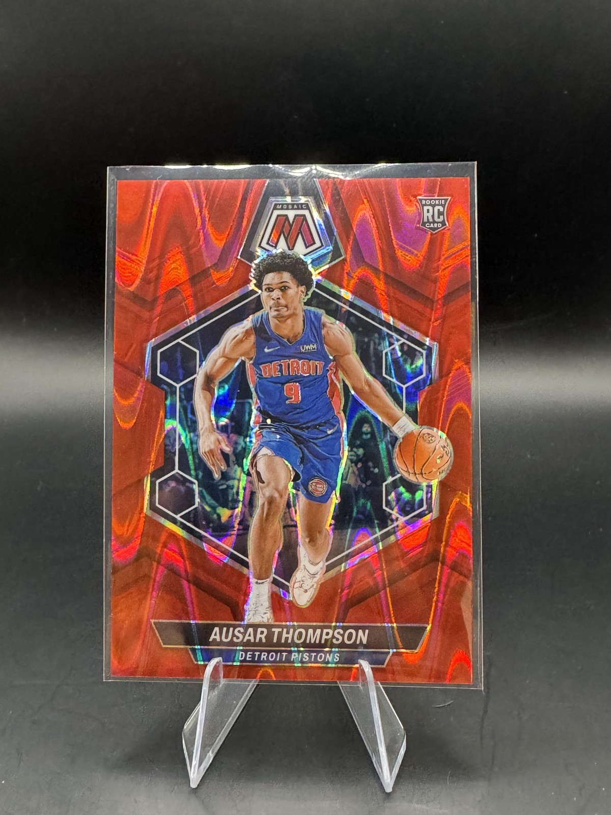 2023-24 Panini Mosaic #226 Ausar Thompson Red Seismic #/299