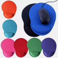 Black Anti-Slip Mouse Pad Mat with Foam Wrist Rest Support for PC Laptop Gaming