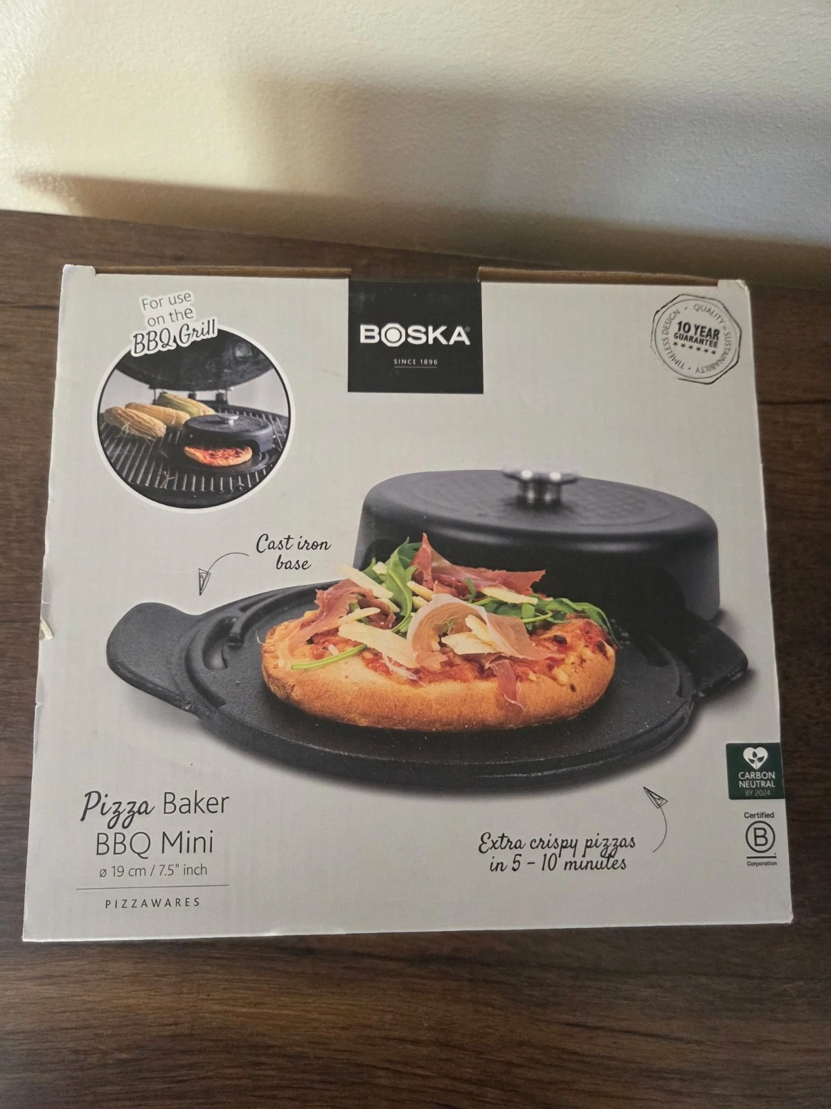 Boska Cast Iron Pizza Baker BBQ Mini Oven Grill 320502 7.5”