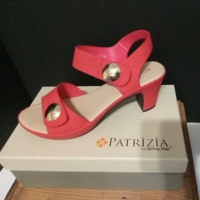 Patrizia by Spring Step DADE Womens 9.5 -10  Red Dress Heels Slingback Sandals 