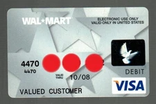 WALMART Valued Customer, Stars ( 2006 ) Debit / Gift Card ( $0 - EXPIRED )