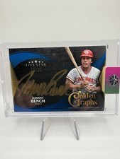 ⚾️JOHNNY BENCH  2024 GOLDEN  GRAPHS ✍️ Auto 02/20 #GG-JB ON CARD AUTO BLUE  