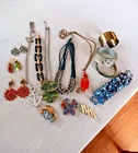 15-Piece MIxed Lot of Vintage Costume Jewelry - Bracelets, Necklaces, Earrings