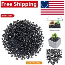 Chic 1 Pound Black Obsidian Quartz Pebbles - Perfect for Fish Tanks & Crafting