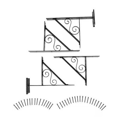 Homax 80097 Easy Gate Steel No-Sag Bracket Kit Curly Swirl, NOS