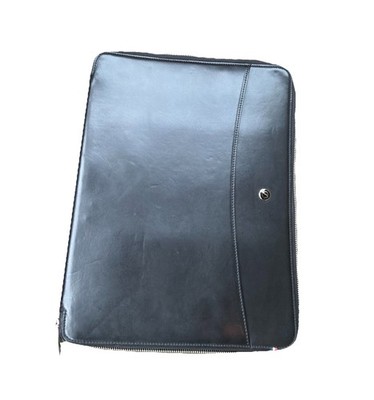 Vintage S. T. Dupont Full Zippered 100% Leather Document Holder Case Black