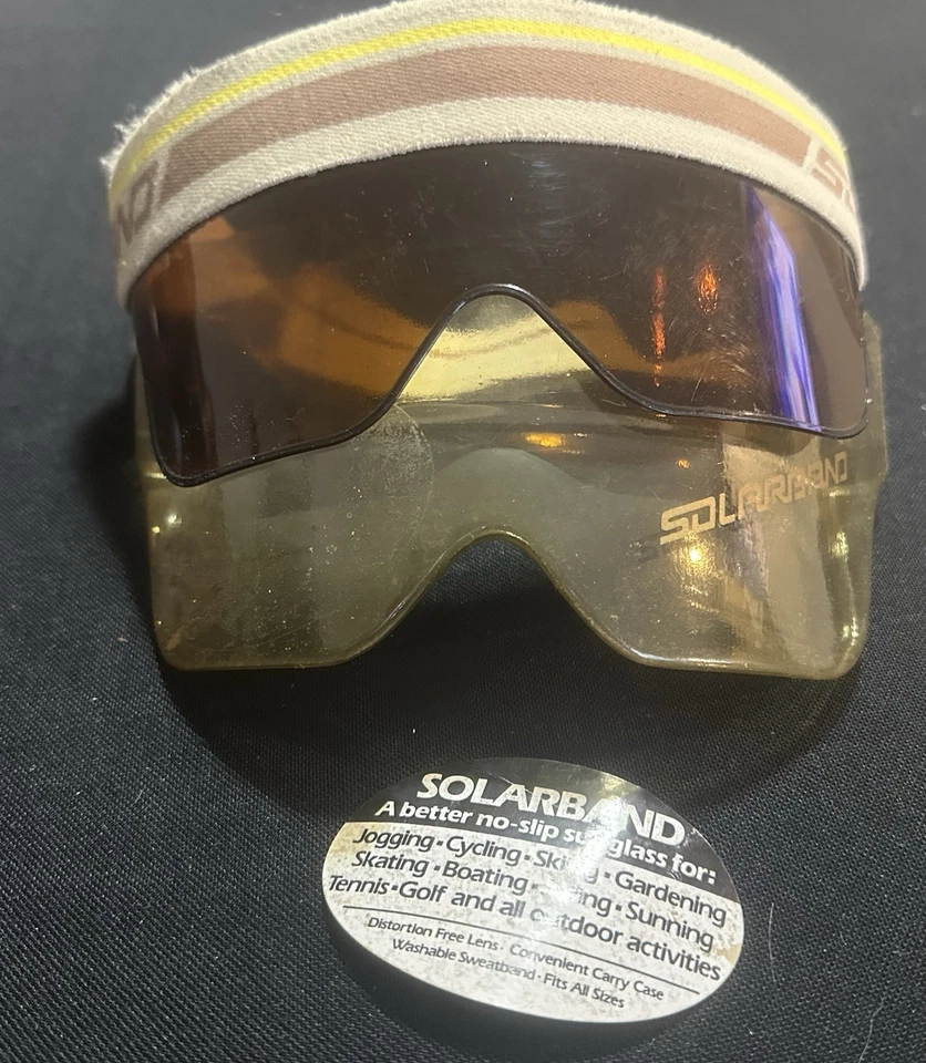 Visera diadema banda solar vintage años 80 nueva con estuche de transporte hecha en EE. UU. Foto 2 de 4