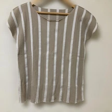 USED ISSEY MIYAKE SHORT-SLEEVED KNIT TOP GOOD