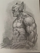 Wolverine original sketch 9x12 On Bristol paper Marvel comic style signed Snoz