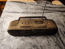 VTG Sony CFD-55 Portable AM/FM Radio CD Cassette Boombox Cassette Tested Working