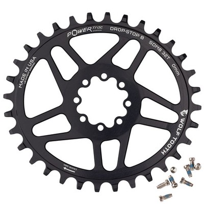 Wolf Tooth Drop-Stop ST 30T 3mm Offset Aluminum Chainring for 8-Bolt MTB Cranks