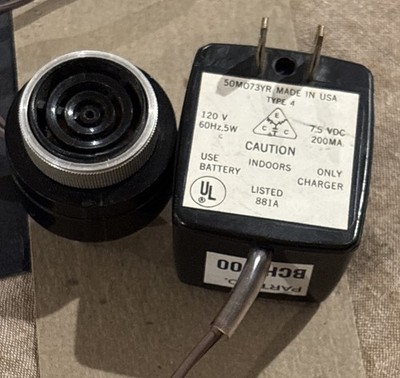 Mallory Sonalert Audible Signal Wired to 120V 7.5VDC, 50MO73YR Charger BCH-800