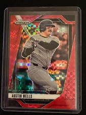 Austin Wells 2025 Prizm - Red Power Prizm #33/99 - New York Yankees