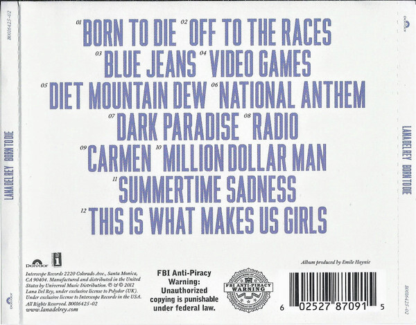 ♦︎ LANA DEL REY BORN TO DIE [輸入盤] Born To Die by Lana Del Rey, Exclusive Limited Edition Red
