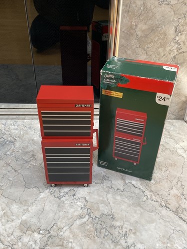 2000 Sears Craftsman Tool Box Christmas Ornament Collection Miniatures 11” Metal - Picture 1 of 11