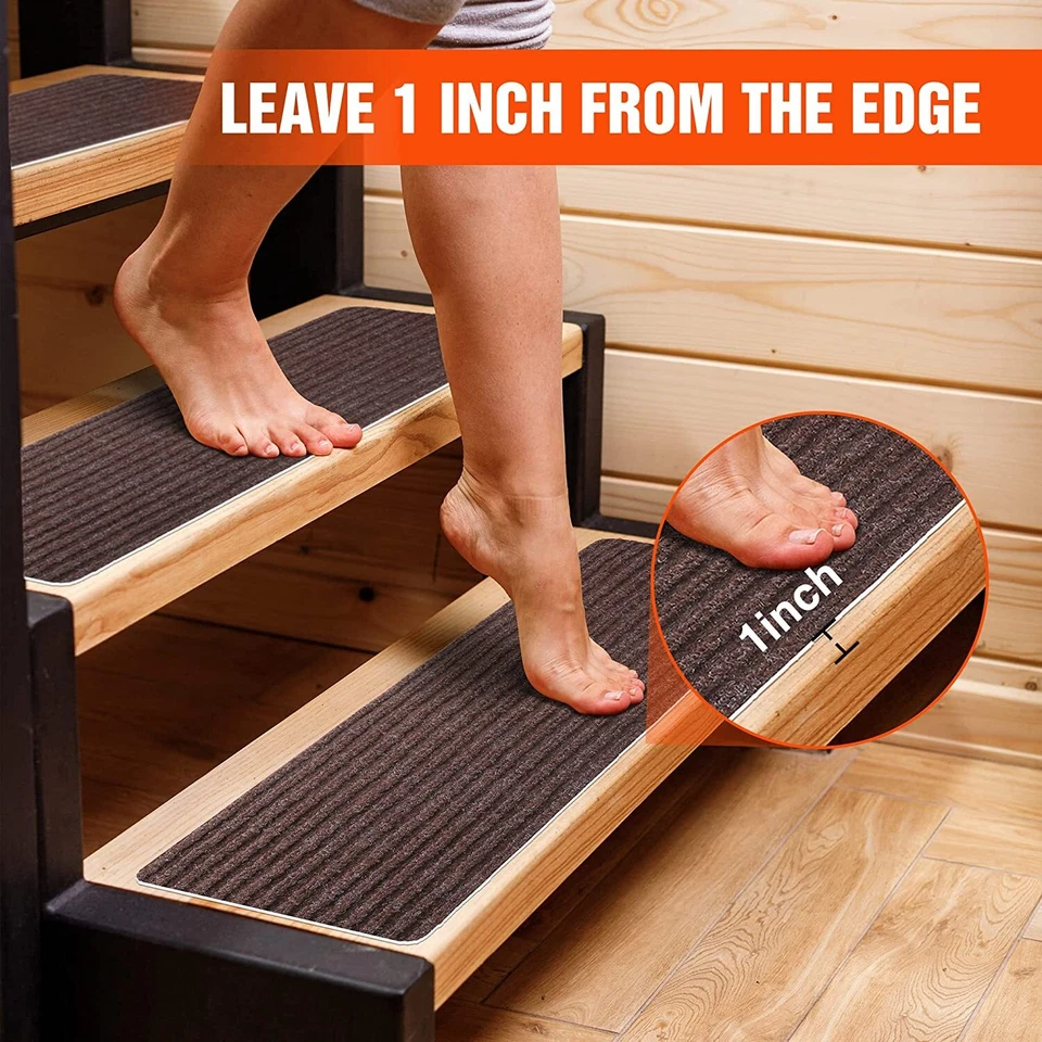 ValueMax防滑楼梯踏板20件8x30英寸地毯楼梯安全室内地毯 — 第 4/4 张图片