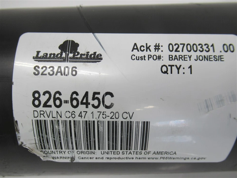 Land Pride 826-645C, DRVLN C6 47 1,75-20 CV  Foto 4 de 4