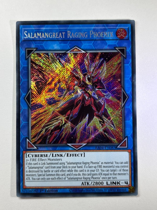 Salamangreat Raging Phoenix RA04-EN083 Secret Rare 1st Edition YuGiOh Card