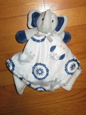 Blankets  Beyond Gray  Dark/Navy Blue Elephant Owl Security Blanket/Lovey