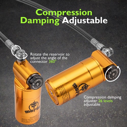 MOFUN Remote Reservoir Rear Suspension Shocks For Most Harley Touring 2014-2024 - Picture 5 of 9