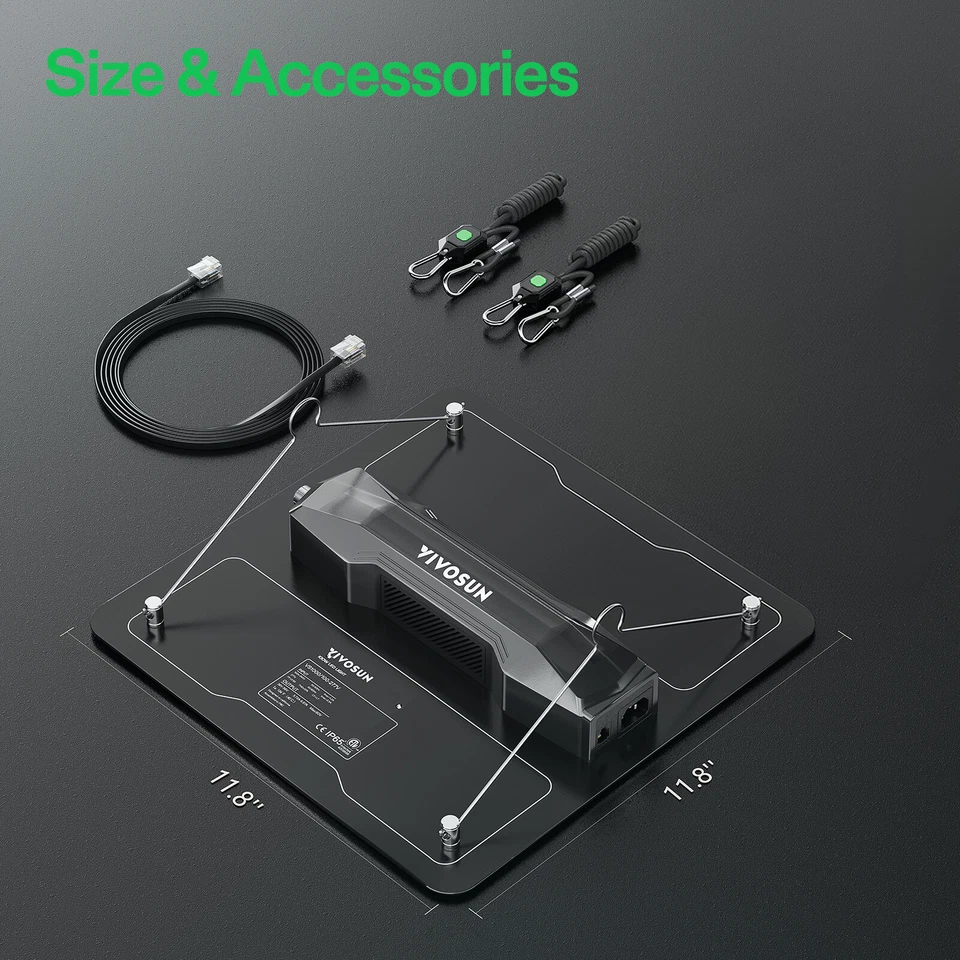 VIVOSUN VS1000 100W LED Grow Light Full Spectrum,Dimmable for Indoor Grow Tent - image 3 of 4